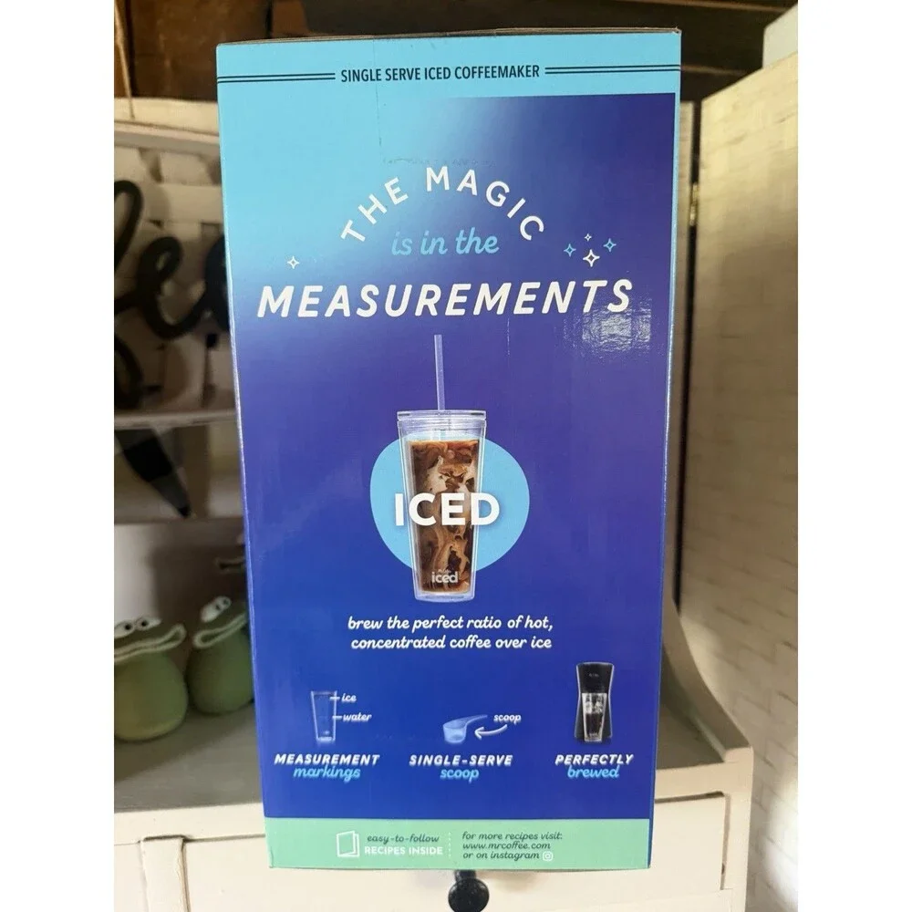 Mr. Coffee Iced Coffee Maker Single Serve 22oz Tumbler Included Brand New
